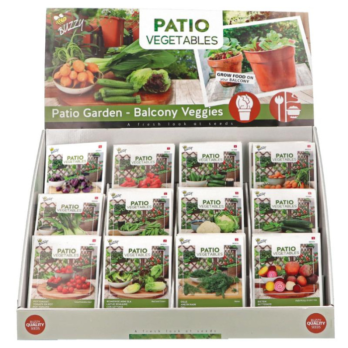 Samenpaket Patio Veggies-Buzzy® Display Patio Veggies-12x10-080849