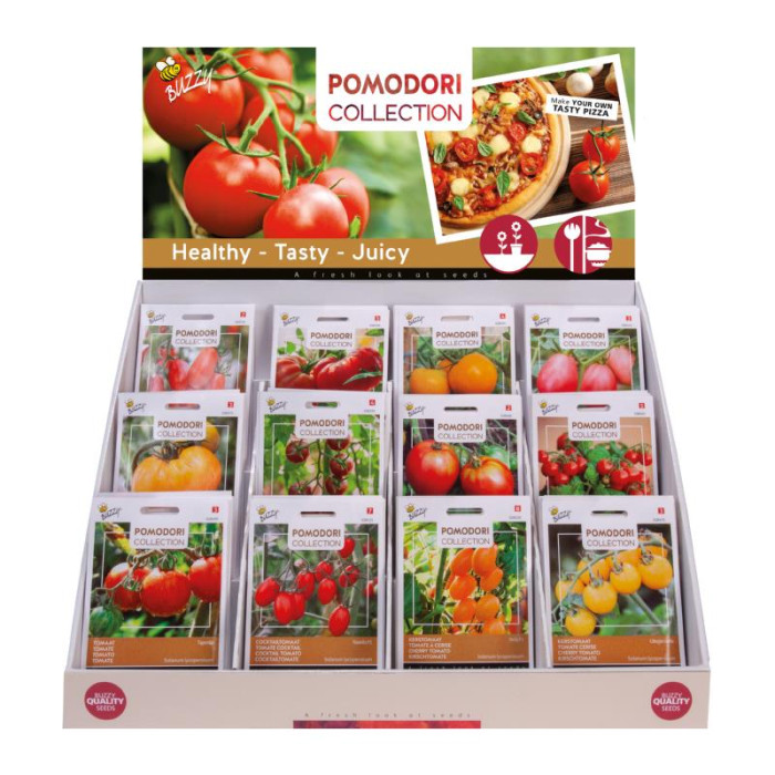 Samenpaket Pomodori-Buzzy® Display Pomodori -12x15-080832